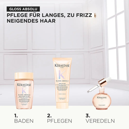 SET GLOSS ABSOLU ANTI FRIZZ 3PZAS - KERASTASE - Adrissa Beauty - Cuidado capilar