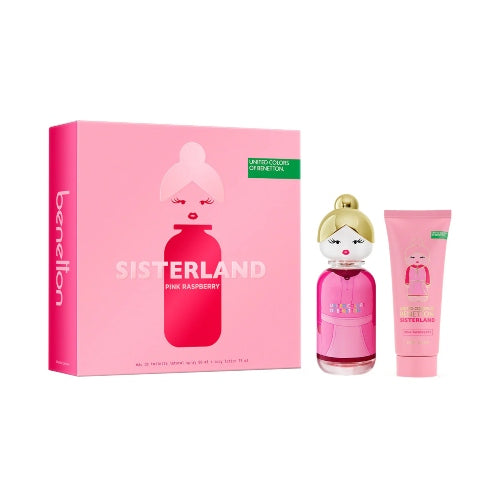 SET SISTERLAND PINK RASPBERRY 2PZAS 80ML D - BENETTON - Adrissa Beauty - Perfumes y colonias