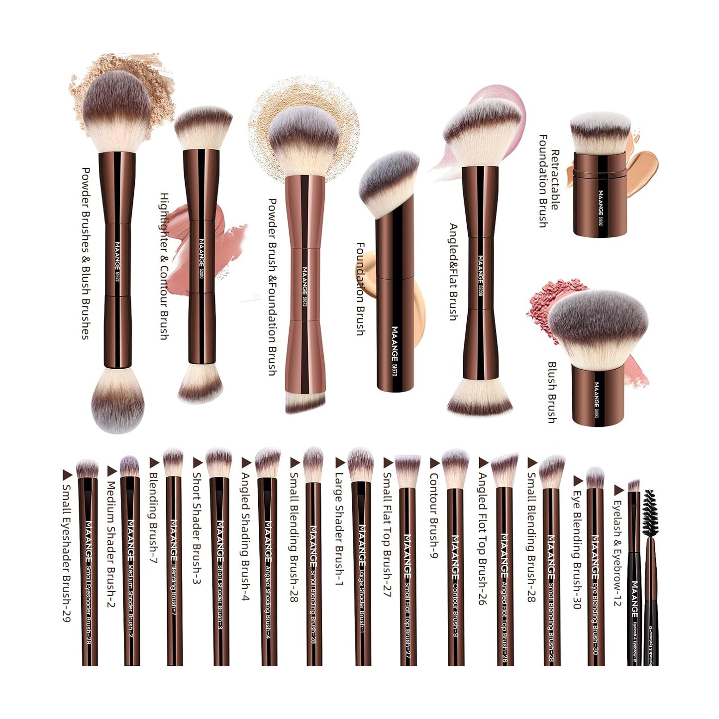 SET BROCHAS 20PZAS DOBLE PUNTA