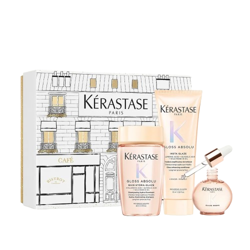 SET GLOSS ABSOLU ANTI FRIZZ 3PZAS - KERASTASE - Adrissa Beauty - Cuidado capilar