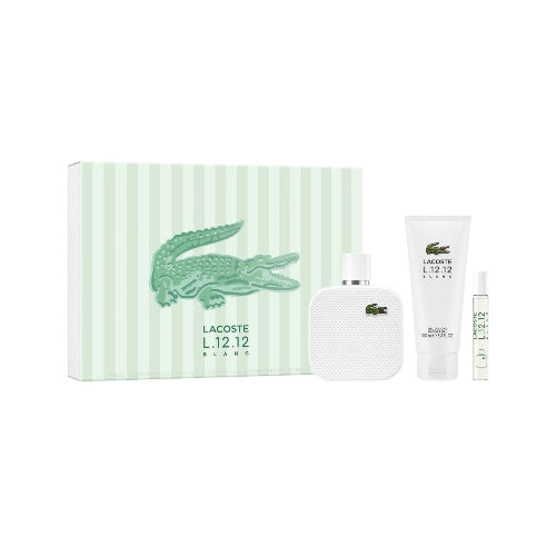 SET LACOSTE BLANC L12.12 EDT 100ML 3PZAS C