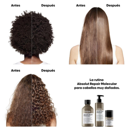 SHAMPOO ABSOLUT REPAIR MOLECULAR 300ML - LOREAL PROFESSIONNEL - Adrissa Beauty - Cuidado capilar