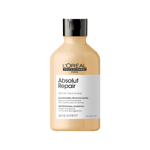 SHAMPOO ABSOLUT REPAIR PROTEIN GOLD QUINOA 300ML - LOREAL PROFESSIONNEL - Adrissa Beauty - Cuidado capilar