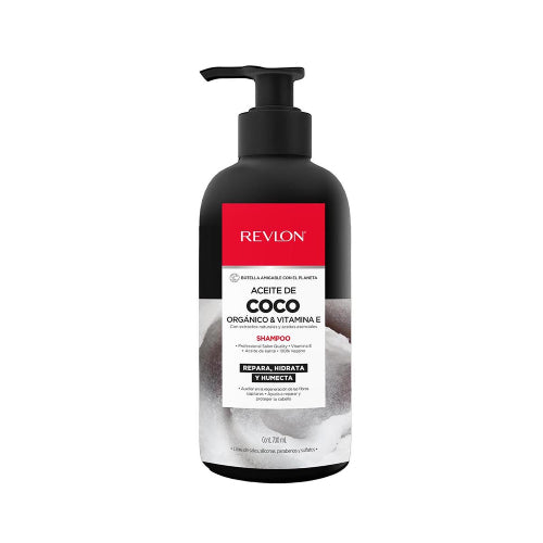 SHAMPOO ACEITE DE COCO ORGANICO Y VITAMINA E 700ML - REVLON - Adrissa Beauty - Cuidado capilar