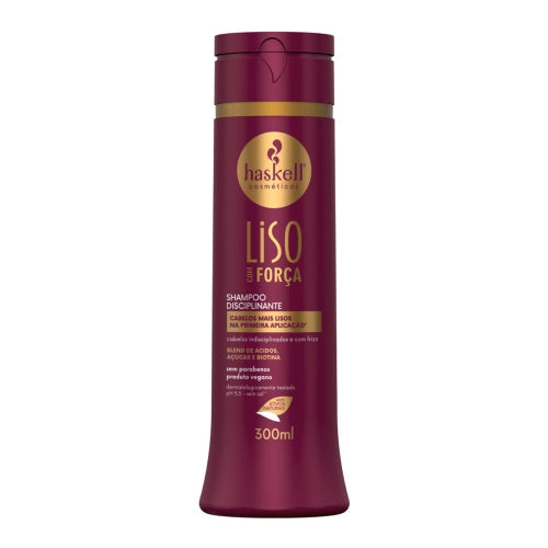 SHAMPOO DISCIPLINANTE LISO COM FORCA 300ML - HASKELL - Adrissa Beauty - 