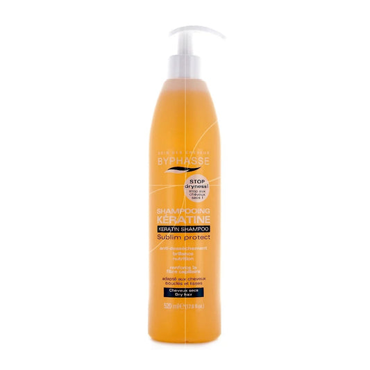 SHAMPOO KERATINE CABELLO SECO 520ML - BYPHASSE - Adrissa Beauty - 