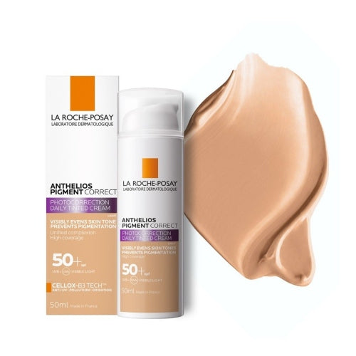 PROTECTOR SOLAR ANTHELIOS PIGMENT CORRECT 50+ 50ML - LA ROCHE POSAY - Adrissa Beauty - Cuidado de la piel