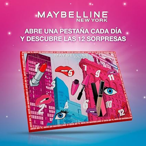 CALENDARIO ADVIENTO 12PZAS - MAYBELLINE - Adrissa Beauty - 