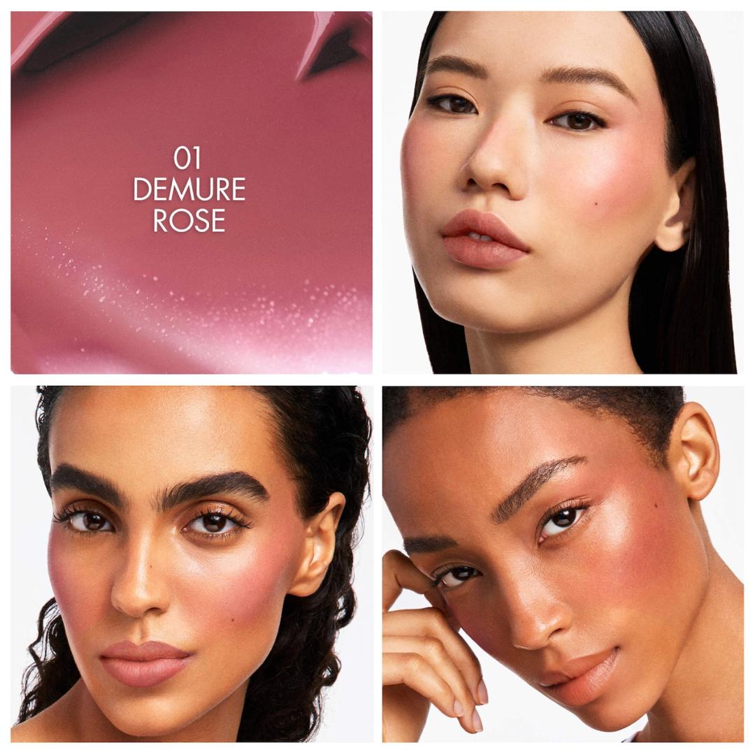 RUBOR CHERRY GLAZE BAR 24H GLOW 01 DEMURE ROSE - DOLCE GABBANA - Adrissa Beauty - Maquillaje