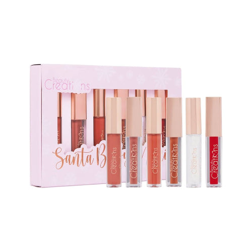 SET LABIALES SANTA BABY MINIS 6PZAS - BEAUTY CREATIONS - Adrissa Beauty - 