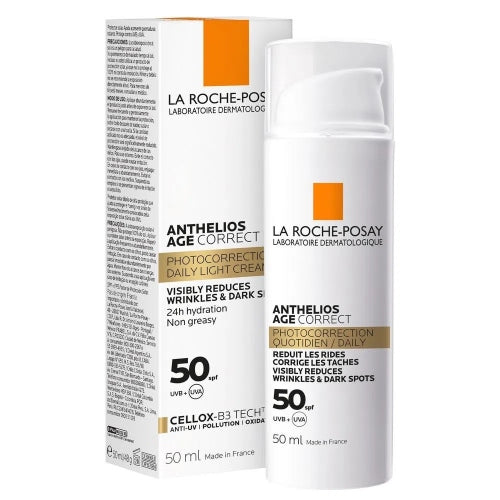 PROTECTOR SOLAR ANTHELIOS AGE CORRECT 50+ 50ML - LA ROCHE POSAY - Adrissa Beauty - Cuidado de la piel