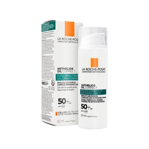 PROTECTOR SOLAR ANTHELIOS OIL CORRECT 50+ 50ML - LA ROCHE POSAY - Adrissa Beauty - Cuidado de la piel