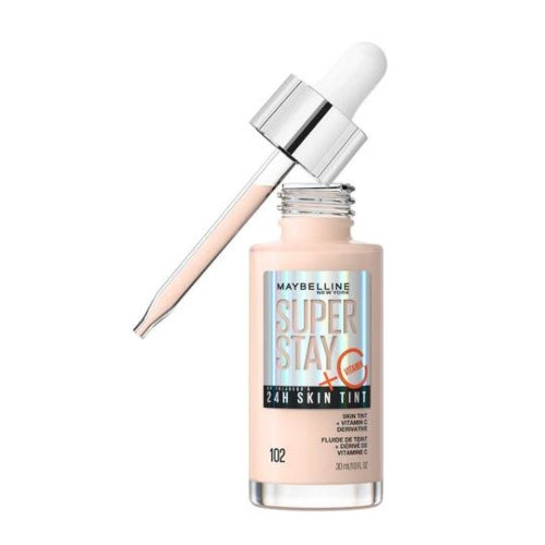 BASE SUPERSTAY SKIN TINT 24H 102 - MAYBELLINE - Adrissa Beauty - Maquillaje de rostro