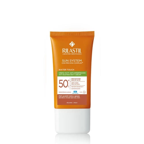 PROTECTOR SOLAR MATE WATER TOUCH SPF50 50ML - RILASTIL - Adrissa Beauty - Cuidado de la piel