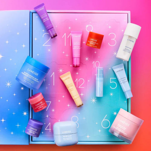 CALENDARIO ADVIENTO MANIFEST GLOW 12PZAS - LANEIGE - Adrissa Beauty - Maquillaje
