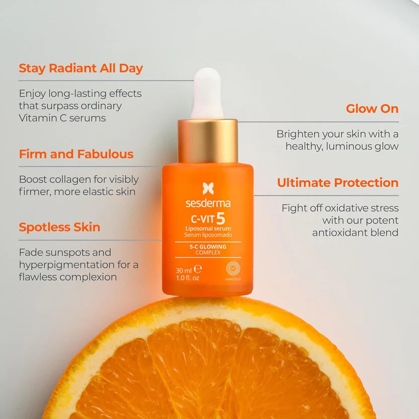 VITAMINA C-VIT 5 GLOWING SERUM 30ML - SESDERMA - Adrissa Beauty - Cuidado de la piel