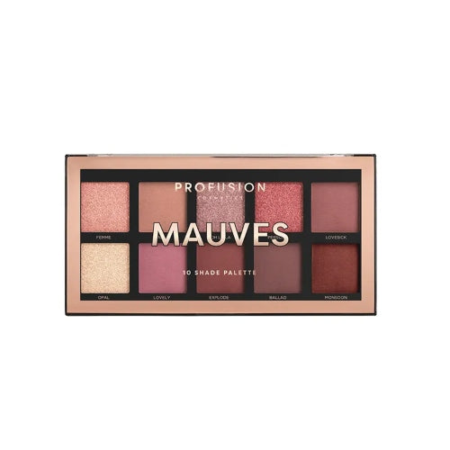 PALETA SOMBRAS MAUVE 10S - PROFUSION - Adrissa Beauty - 