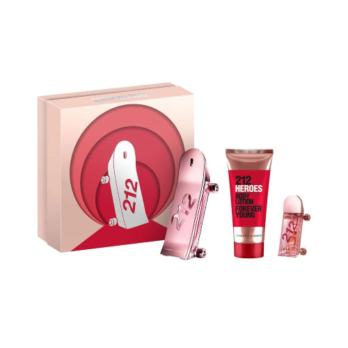 SET 212 HEROES 80ML D 3PZAS - CAROLINA HERRERA - Adrissa Beauty - 