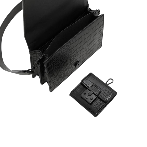 CARTERA NEGRA CON MINI MONEDERO QIEMAR - ALDO - Adrissa Beauty - 