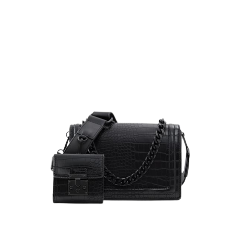 CARTERA NEGRA CON MINI MONEDERO QIEMAR - ALDO - Adrissa Beauty - 