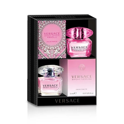 SET MINI BRIGHT CRYSTAL + BRIGHT CRYSTAL ABSOLU 5ML - VERSACE - Adrissa Beauty - 