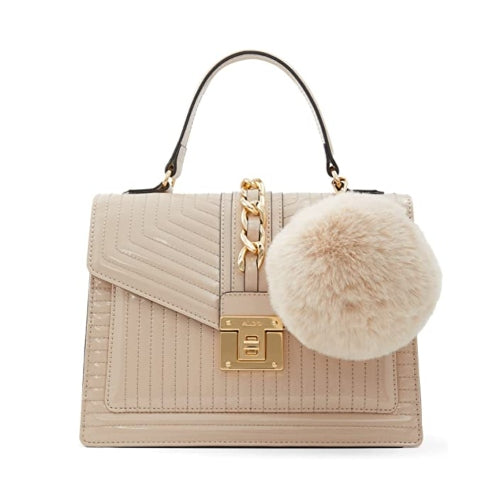 CARTERA BEIGE CON POM PON JERILINI - ALDO - Adrissa Beauty - 