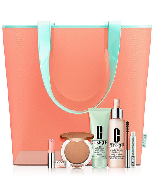BOLSO TRANSPARENTE 5 PIEZAS - CLINIQUE - Adrissa Beauty - Cuidado de la piel