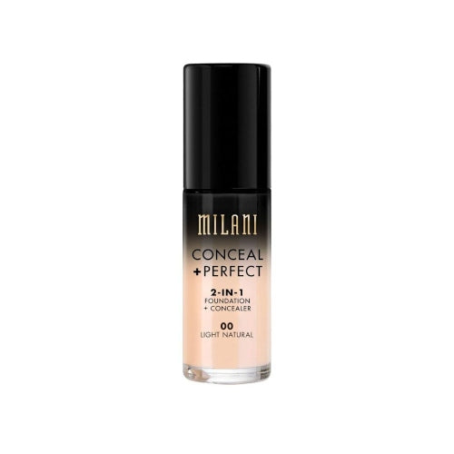 BASE CONCEAL + PERFECT 2IN1 00 LIGHT NATURAL - MILANI - Adrissa Beauty - Maquillaje