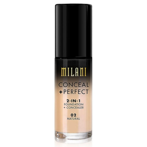 BASE CONCEAL + PERFECT 2IN1 02 NATURAL - MILANI - Adrissa Beauty - Maquillaje