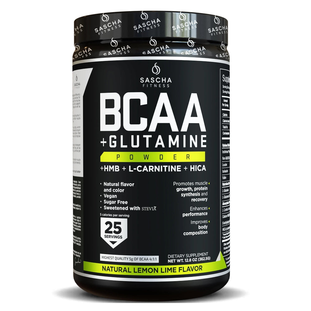 BCAA LIMON LIMA 362.5GR - SASCHA FITNESS - Adrissa Beauty - Nutrición y actividad física