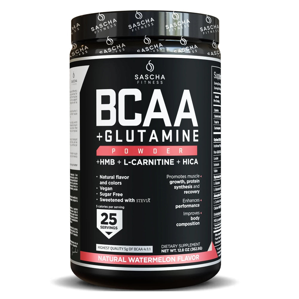 BCAA WATERMELON 362.5GR - SASCHA FITNESS - Adrissa Beauty - Nutrición y actividad física