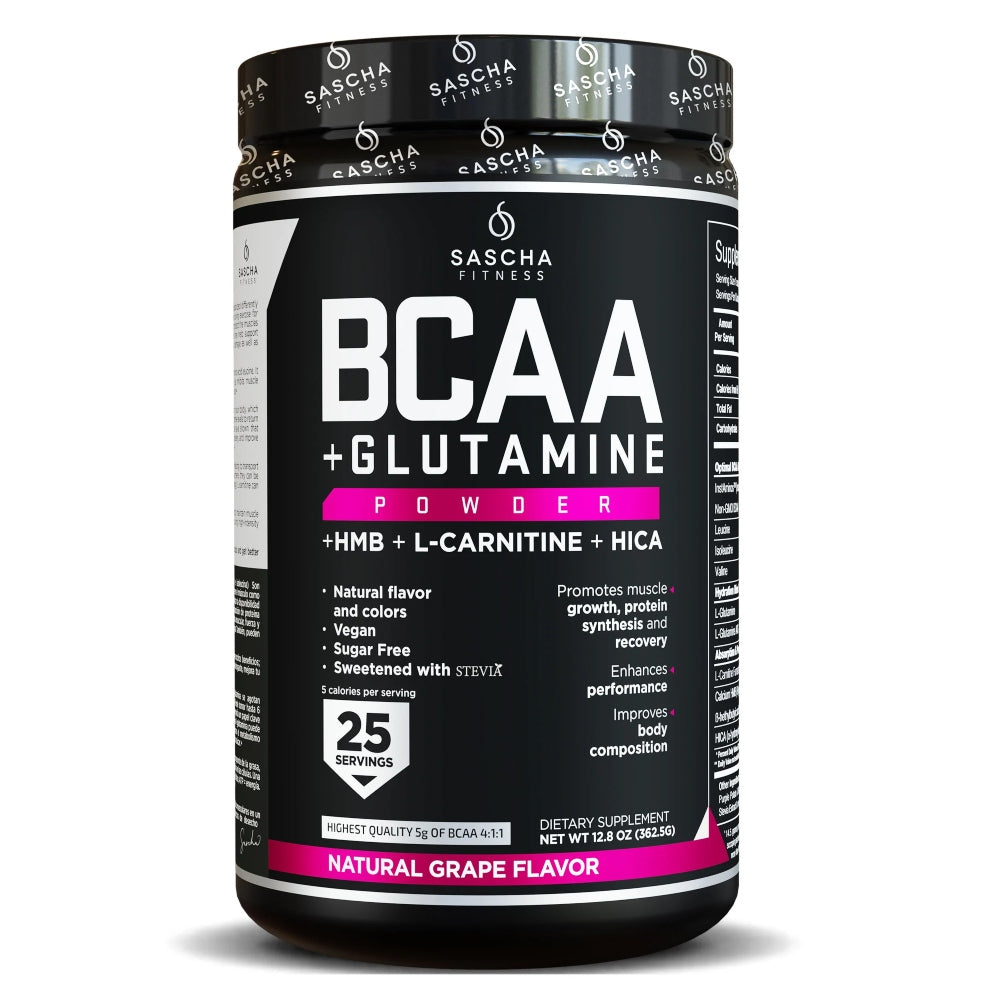 BCAA UVA 362.5GR - SASCHA FITNESS - Adrissa Beauty - Nutrición y actividad física