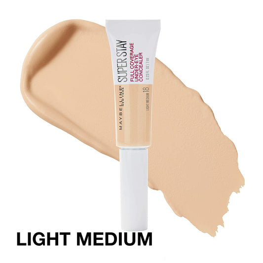 CORRECTOR SUPER STAY LIGHT MEDIUM 18 7ML - MAYBELLINE - Adrissa Beauty - Maquillaje