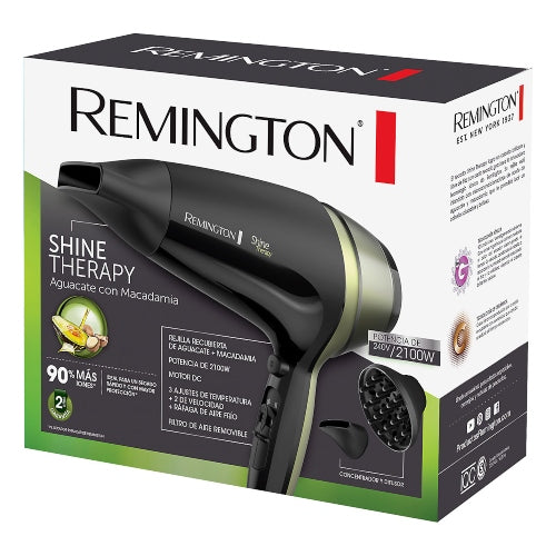 SECADOR SHINE THERAPY AGUACATE 1900W - REMINGTON - Adrissa Beauty - Cuidado capilar