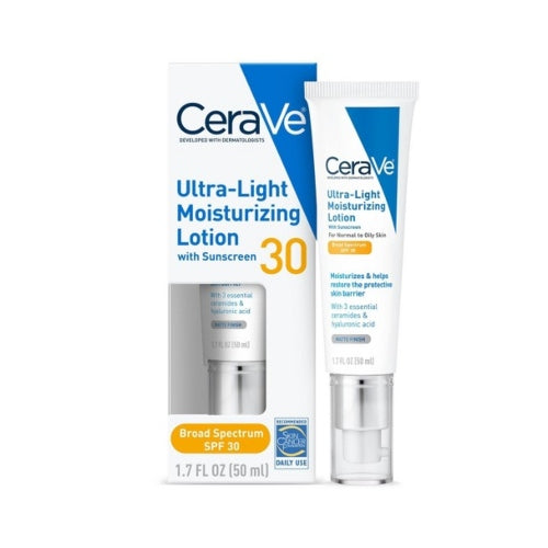 CREMA HIDRATANTE ULTRA LIGHT 30SPF 50ML - CERAVE - Adrissa Beauty - Cuidado de la piel