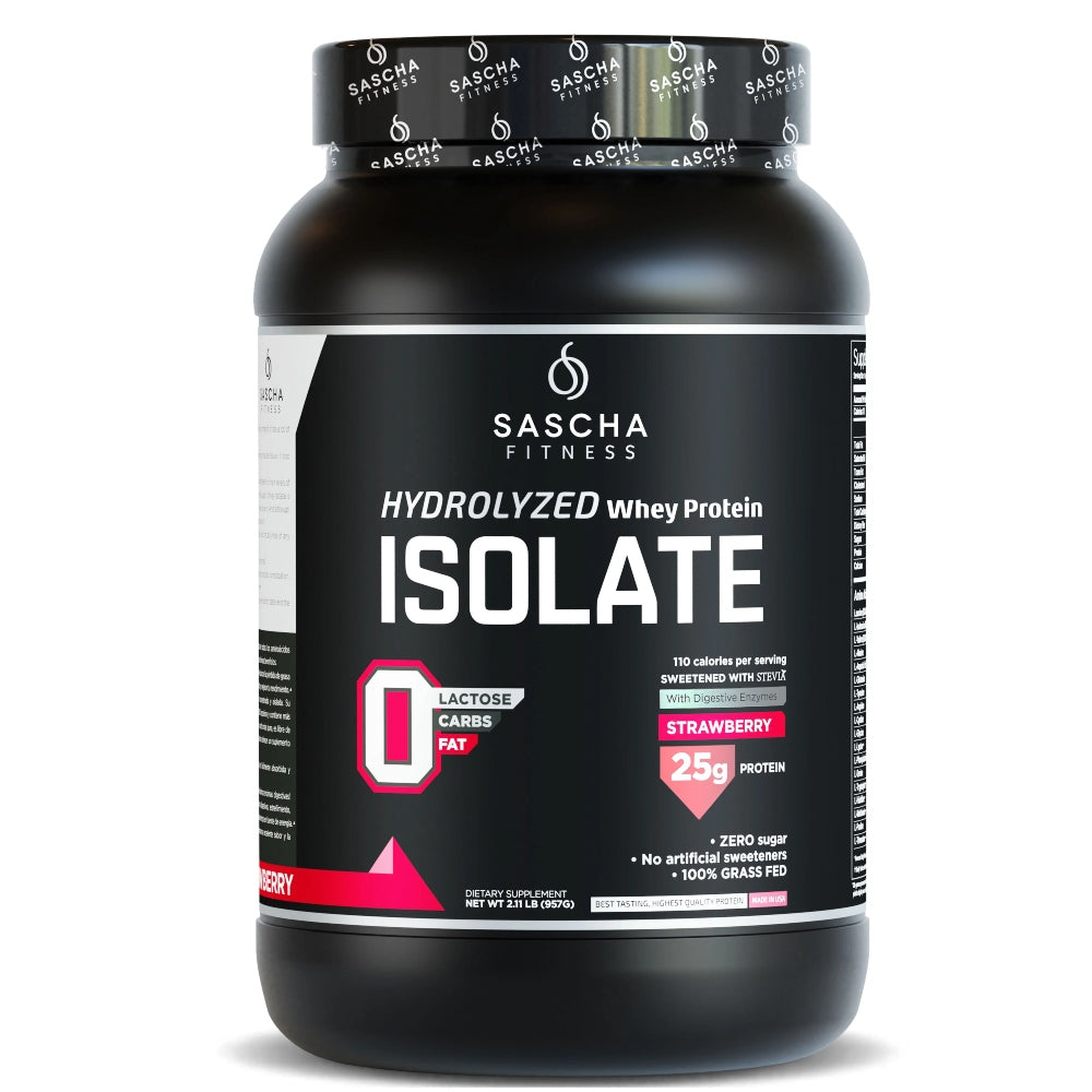 PROTEINA ISOLATE FRESA 957GR - SASCHA FITNESS - Adrissa Beauty - Nutrición y actividad física