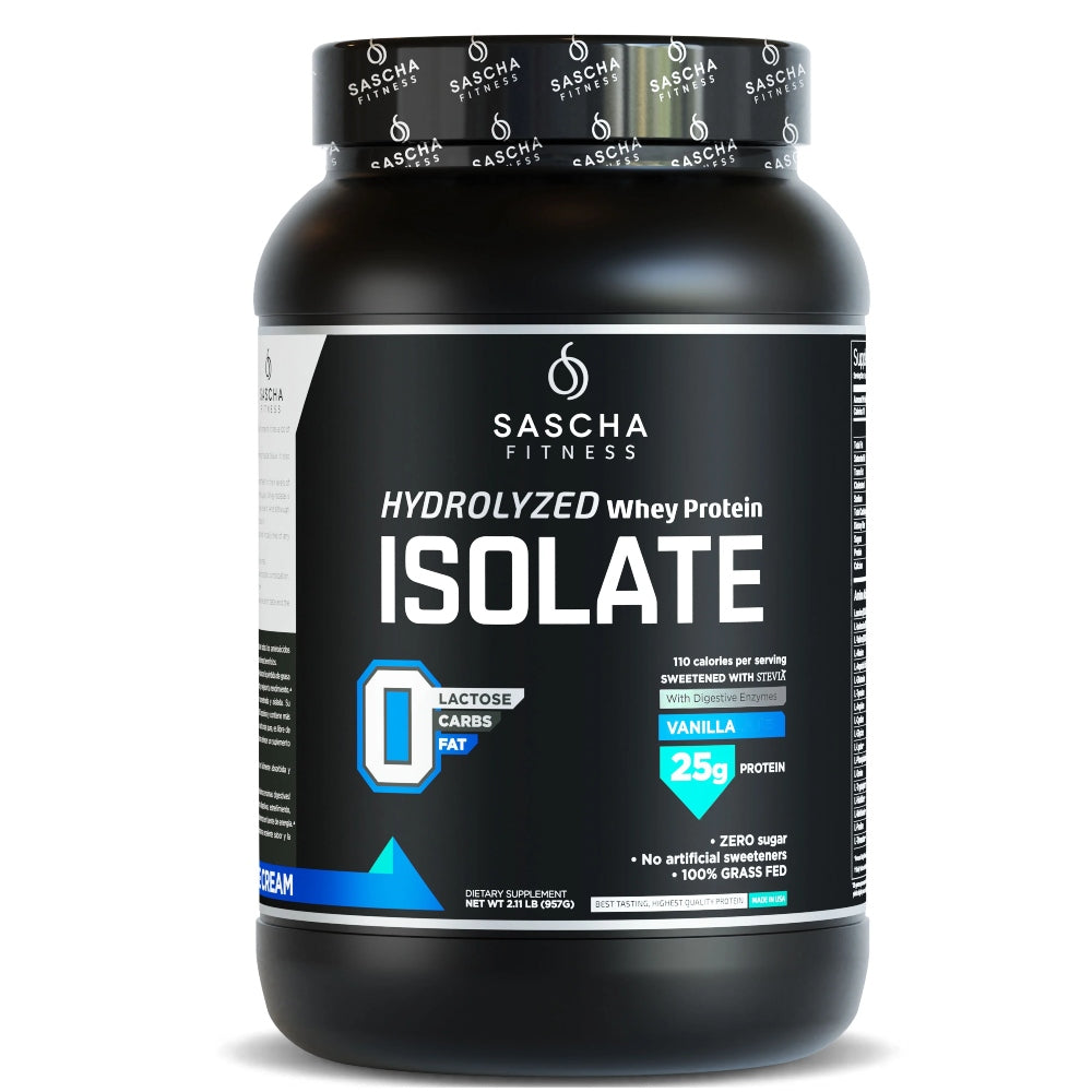 PROTEINA ISOLATE VAINILLA 957GR - SASCHA FITNESS - Adrissa Beauty - Nutrición y actividad física