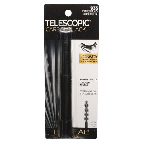 MASCARA TELESCOPIC CARBON BLACK - LOREAL - Adrissa Beauty - 