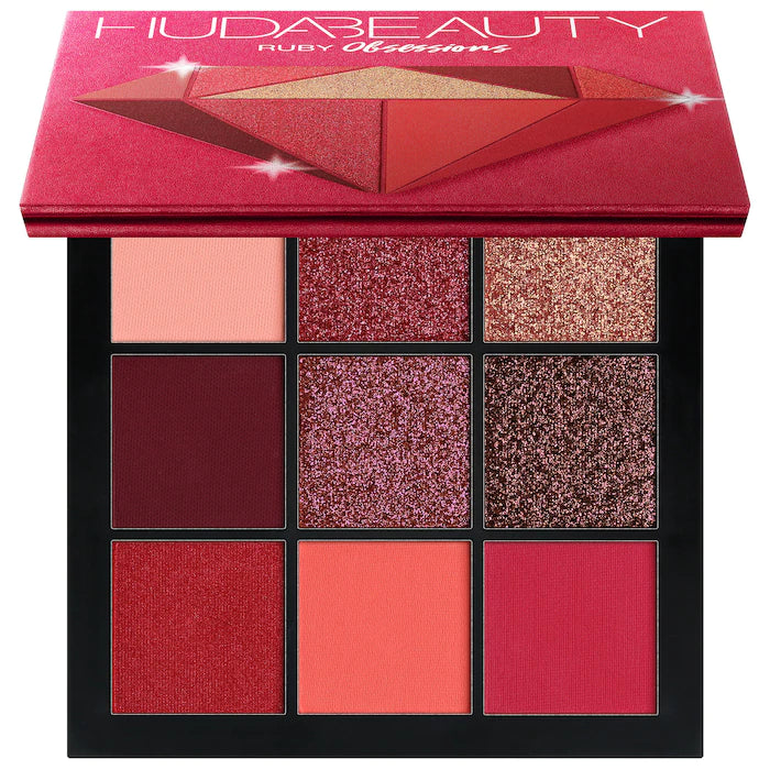 PALETA DE SOMBRA RUBY OBSESSIONS - HUDA BEAUTY - Adrissa Beauty - Maquillaje