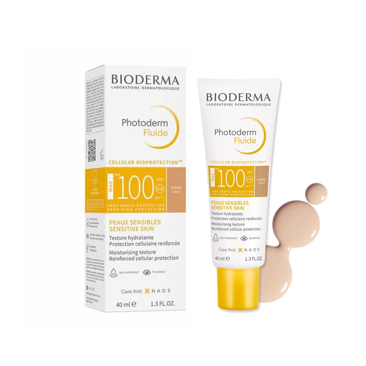 PROTECTOR SOLAR PHOTODERM FLUID SPF100 CLARO 40ML - BIODERMA - Adrissa Beauty - Protector solar