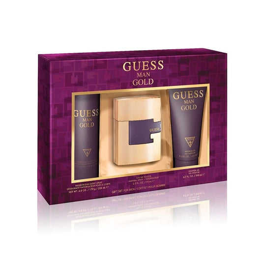 SET GUESS MAN GOLD 3 PZS C - GUESS - Adrissa Beauty - Perfumes y colonias