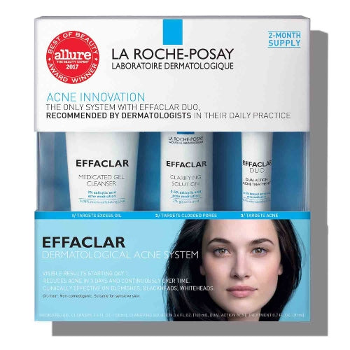 KIT TRATAMIENTO ACNE EFFACLAR 3PASOS - LA ROCHE POSAY - Adrissa Beauty - Cuidado de la piel