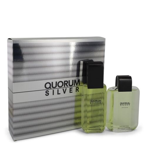 SET QUORUM SILVER 100ML 2 PZAS C - QUORUM - Adrissa Beauty - Perfumes y colonias